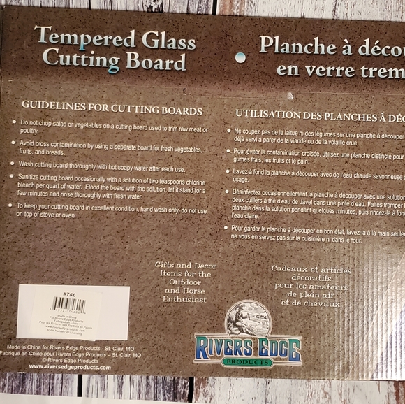 NIB Rivers Edge Cabin Tempered Glass Cutti… - Picture 2 of 2